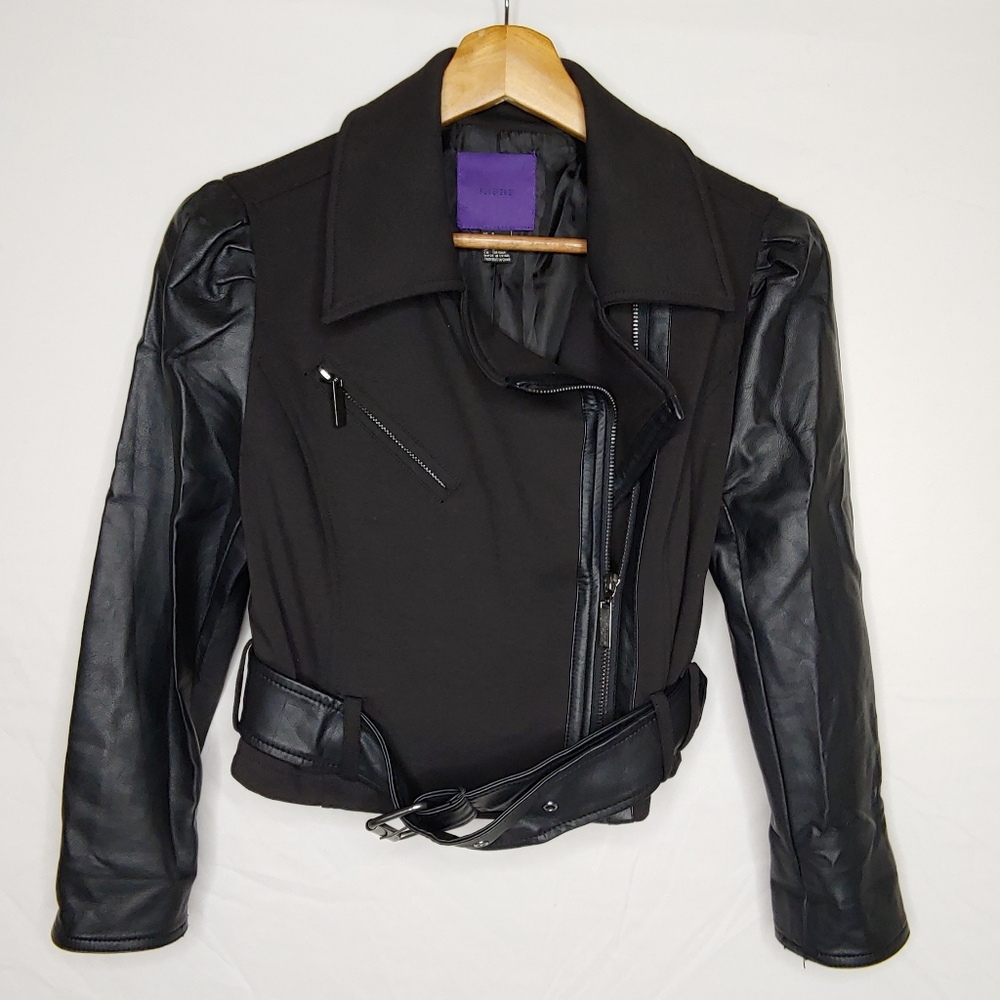 Forever 21 Vegan leather moto crop jacket - Picture 1 of 5